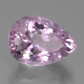 Kunzita rosa natural 15,96ct, formato de pêra, VVS