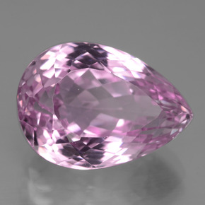 Kunzita rosa natural 18,24ct, formato de pêra, VVS