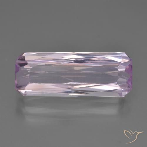 7.12ct Natural Roxo muito claro Kunzita, Corte Esmeralda, VS