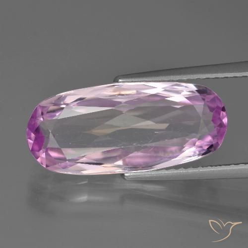 Kunzita roxo natural 7,41ct, corte oval, VS