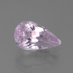 Kunzita rosa natural 4,57ct, formato de pêra, VVS-VS