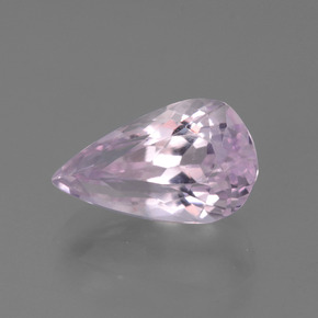 Kunzita rosa natural 4,57ct, formato de pêra, VVS-VS