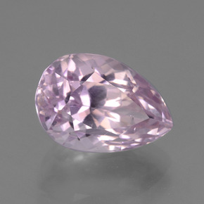 Kunzita rosa natural 7,27ct, formato de pêra, VS