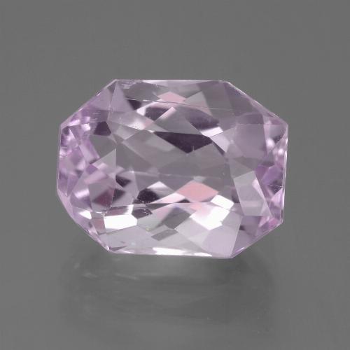 Kunzita roxo natural 10,20ct, corte esmeralda, VS