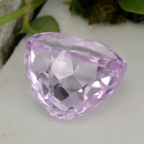 Kunzita rosa natural 16,66ct, corte oval, VVS