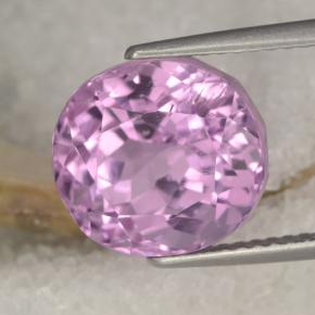 Kunzita rosa natural 8,19ct, corte oval, VS