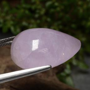 Kunzita rosa natural 22,61ct, formato de pêra, translúcido