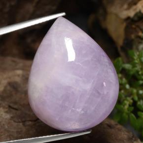 Kunzita rosa natural 36,34ct, formato de pêra, translúcido
