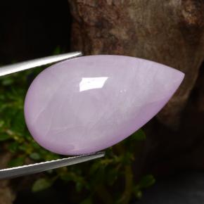 Kunzita Roxo rosado Natural 21.64ct, Formato de pêra, Translúcido
