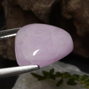 Kunzita roxo real rosa natural 17,67ct, trillion, translúcido