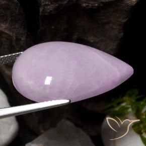Kunzita Rosa Médio Claro Natural 26.27ct, Formato de pêra, Translúcido