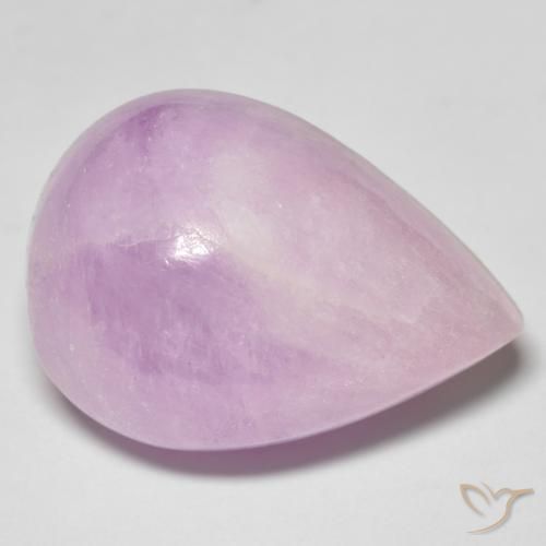 35.03ct Natural Roxo Rosa Kunzita, Formato de pêra, Translúcido, Photo A