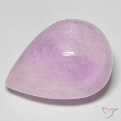 Kunzita Roxo Rosa Natural 35.03ct, Formato de pêra, Translúcido