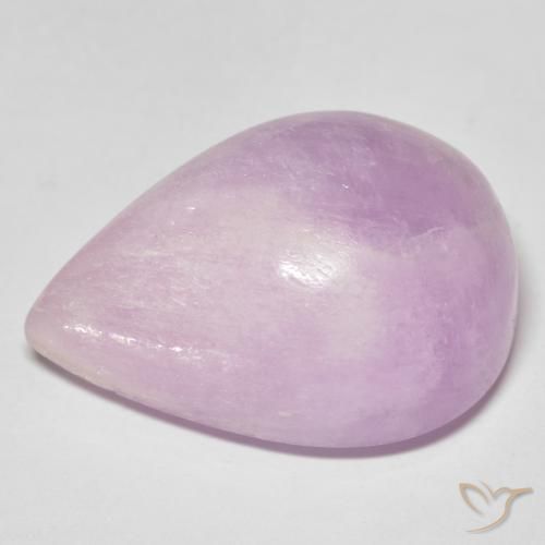 Kunzita Roxo Rosa Natural 35.03ct, Formato de pêra, Translúcido