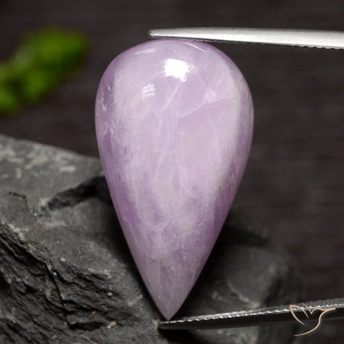 25.26ct Natural Violeta claro Kunzita, Formato de pêra, Translúcido