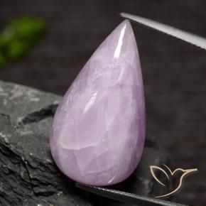 Kunzita Violeta claro Natural 25.26ct, Formato de pêra, Translúcido