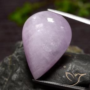 Kunzita violeta natural 31,08ct, formato de pêra, translúcido
