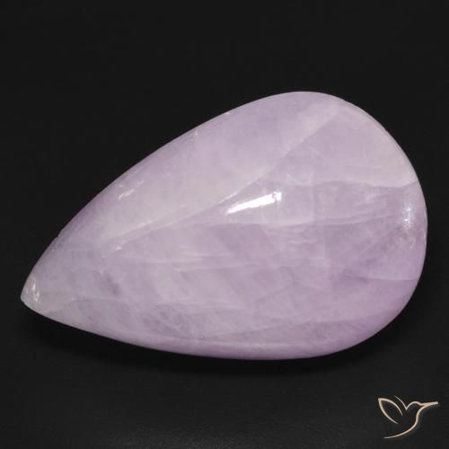 Kunzita Violeta claro Natural 23.79ct, Formato de pêra, Translúcido