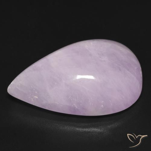 Kunzita Violeta claro Natural 23.79ct, Formato de pêra, Translúcido