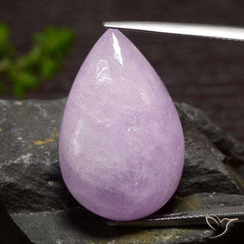 35.01ct Natural Violeta claro Kunzita, Formato de pêra, Translúcido