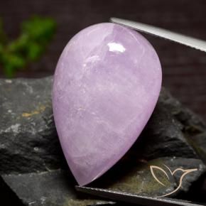 Kunzita Violeta claro Natural 35.01ct, Formato de pêra, Translúcido