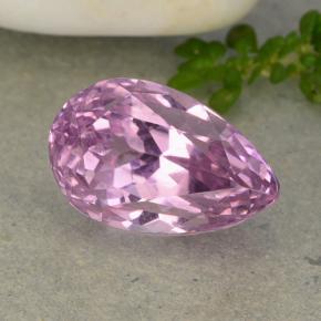Kunzita rosa natural 8,88ct, formato de pêra, VVS-VS