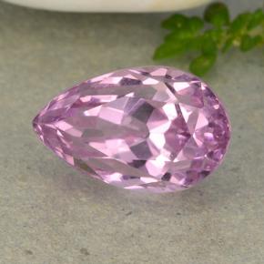 Kunzita rosa natural 8,88ct, formato de pêra, VVS-VS