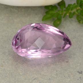 Kunzita rosa natural 8,88ct, formato de pêra, VVS-VS