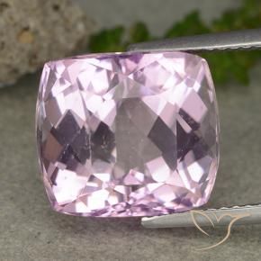 Kunzita Roxo Violeta Rosado Claro Natural 11.22ct, Almofada, VS