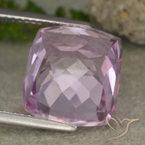 Kunzita Roxo Violeta Rosado Claro Natural 11.22ct, Almofada, VS