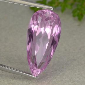 Kunzita rosa natural 11,23ct, formato de pêra, VS