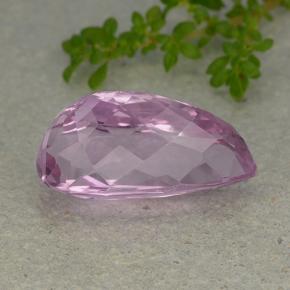 Kunzita rosa natural 11,23ct, formato de pêra, VS
