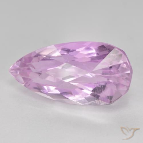 Kunzita Rosa bem claro Natural 12.04ct, Formato de pêra, VS
