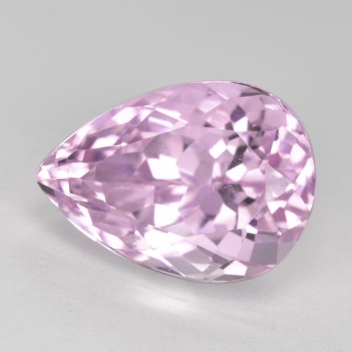 Kunzita rosa natural 11,76ct, formato de pêra, VS