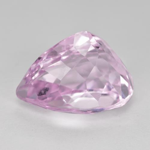 Kunzita rosa natural 11,76ct, formato de pêra, VS