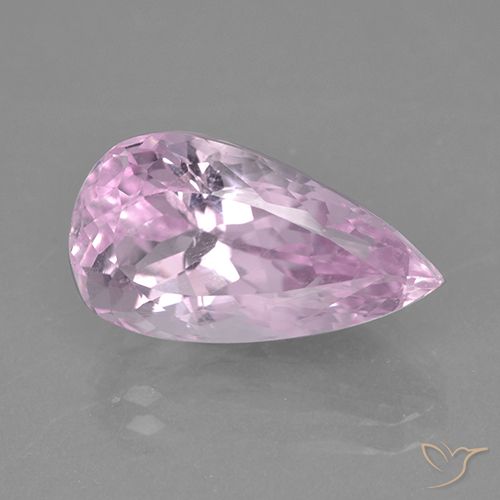 9.81ct Natural Tom Rosa Cereja Kunzita, Formato de pêra, VS