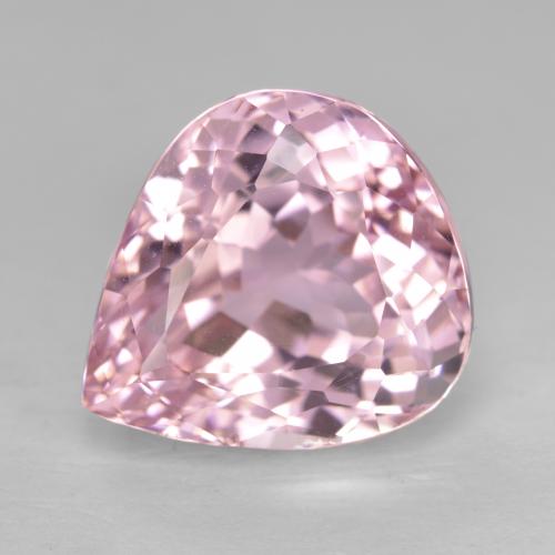 Kunzita rosa natural 11,08ct, formato de pêra, VS