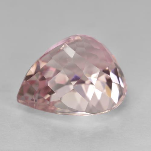 Kunzita rosa natural 11,08ct, formato de pêra, VS