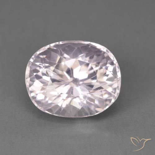 3.80ct Natural Branco-rosa arroxeado Kunzita, oval, Opaco