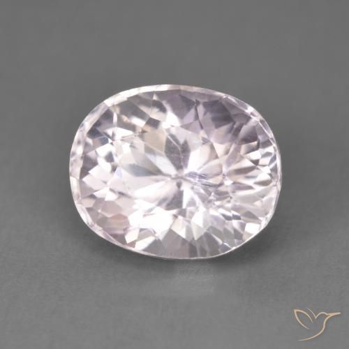 Kunzita Branco-rosa arroxeado Natural 3.80ct, oval, Opaco