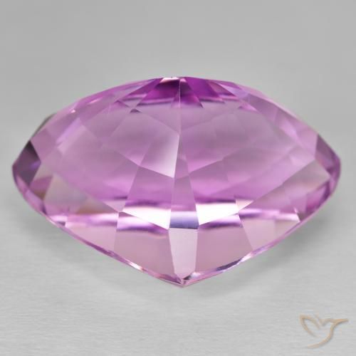 Kunzita Rosa Violeta Roxo Natural 45.90ct, Formato de pêra, VVS-VS