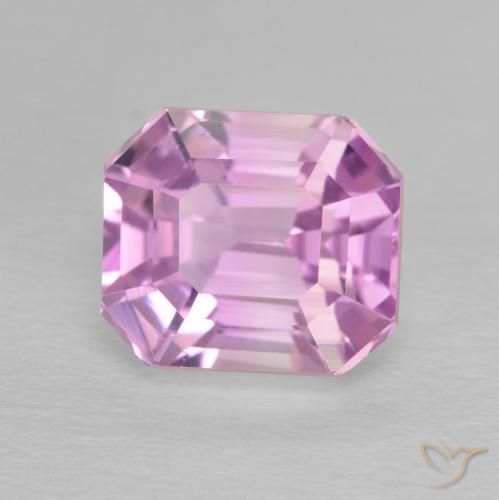 4.18ct Natural Luz roxa Kunzita, Corte Esmeralda, VVS