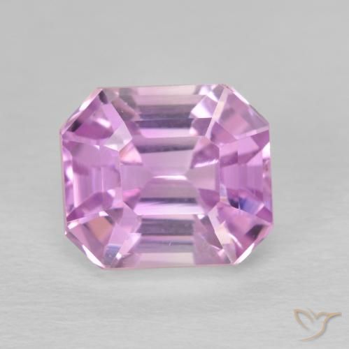 Kunzita Luz roxa Natural 4.18ct, Corte Octógono / Esmeralda, VVS