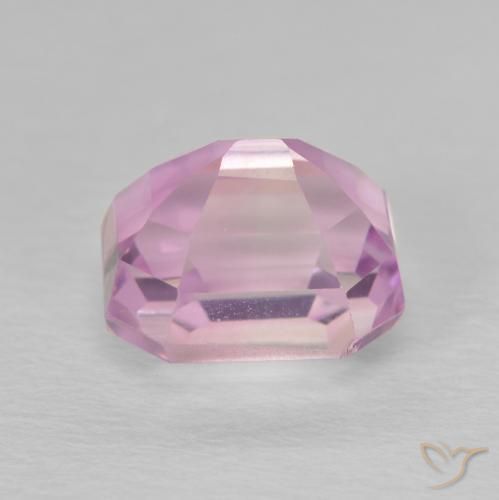 Kunzita Luz roxa Natural 4.18ct, Corte Octógono / Esmeralda, VVS
