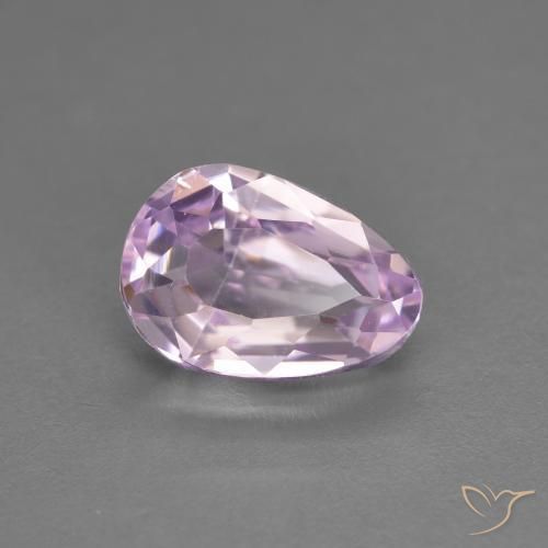 Kunzita Lilás claro Natural 3.01ct, Formato de pêra, VVS-VS