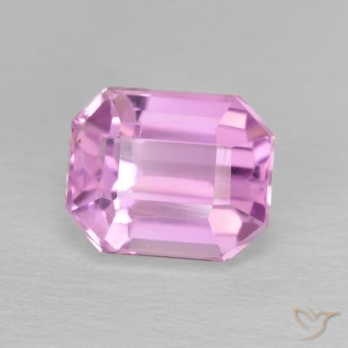 Kunzita roxo médio Natural 3.08ct, Corte Esmeralda, VVS-VS
