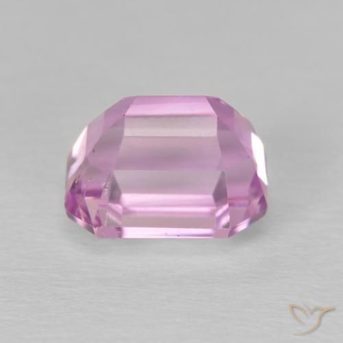 Kunzita roxo médio Natural 3.08ct, Corte Esmeralda, VVS-VS