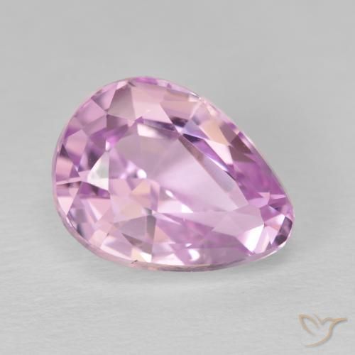 Kunzita Lilás Natural 7.36ct, Formato de pêra, VVS