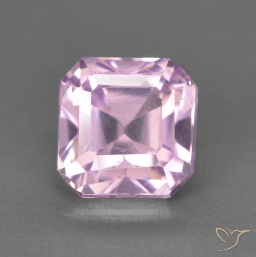 2.66ct Natural Roxo Violeta Rosado Claro Kunzita, Corte Esmeralda, VVS-VS