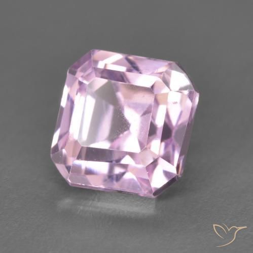Kunzita Roxo Violeta Rosado Claro Natural 2.66ct, Corte Octógono / Esmeralda, VVS-VS